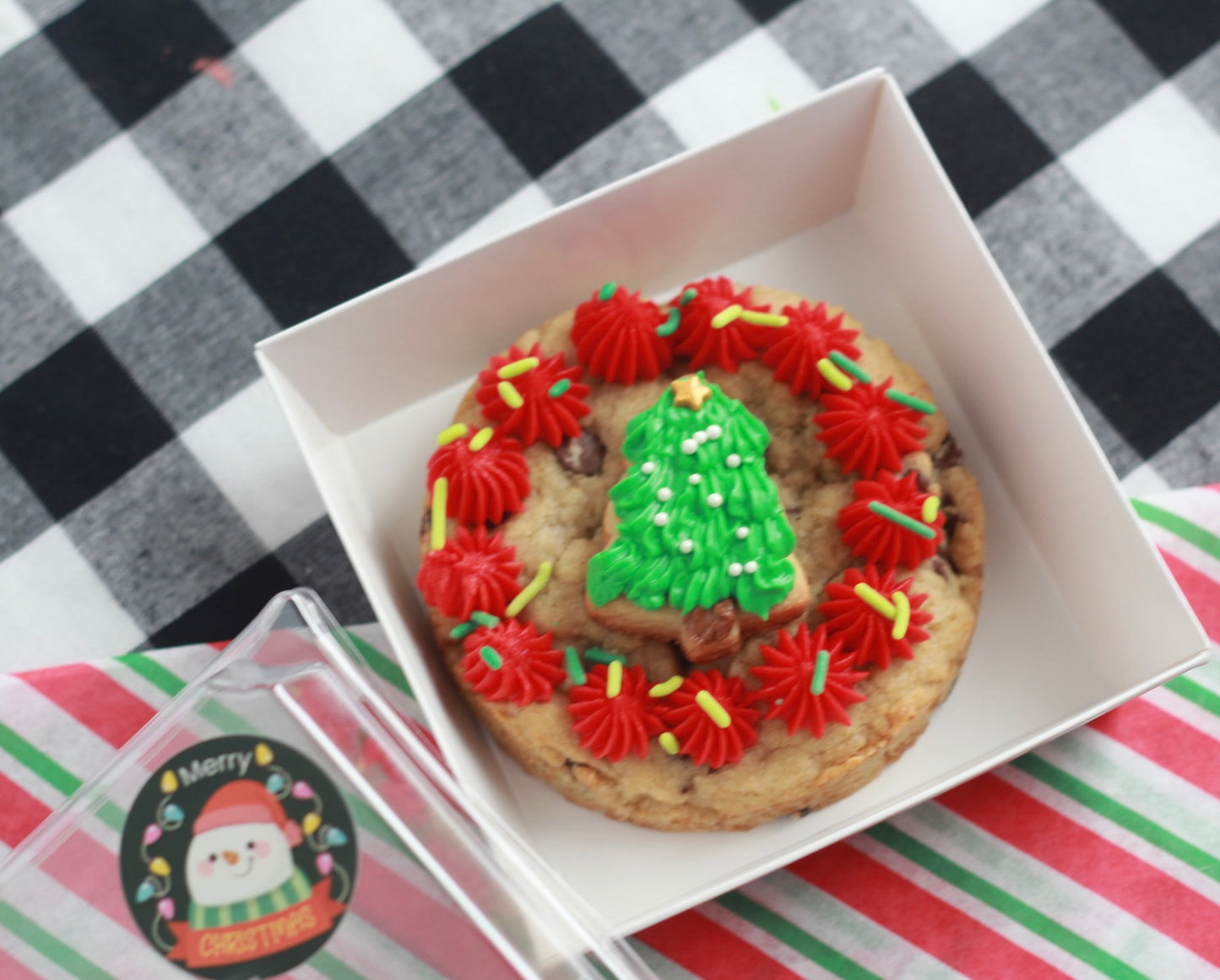Christmas cookie cake