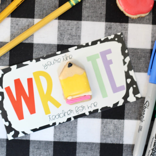 Cookie card- WRITE teacher