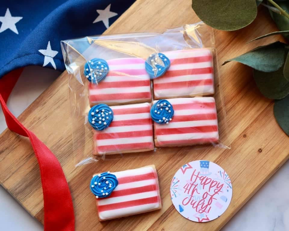 Mini flag cookies (1 dozen)