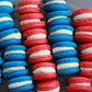 4th of July macarons- Red and blue
