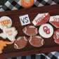 Texas vs OU football cookies